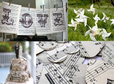 No Impact Bride: Ideas for Decorating Your Wedding with Sheet Music | Eco friendly Wedding ideas | Scoop.it