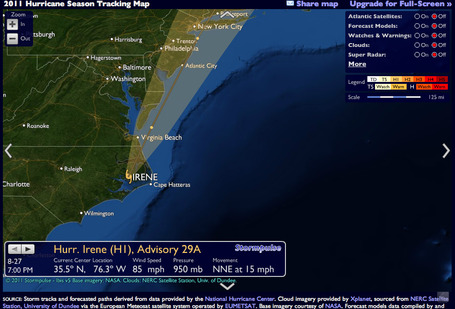 Track Hurricane Irene / Stormpulse / Hurricanes, severe weather, tracking, mapping | Mapping NYC hurricane | Scoop.it