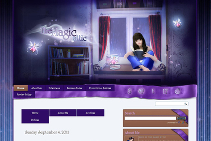 Blogger Theme: YA Midnight Reads | Butterfly-o-Meter Designs | Blogger themes | Scoop.it