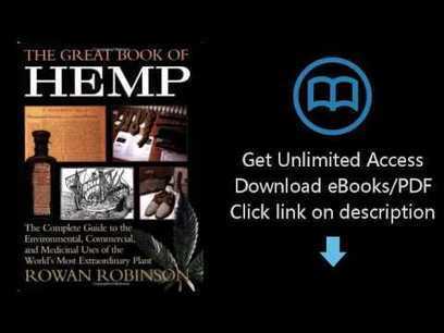 The Great Book Of Hemp By Rowan Robinson