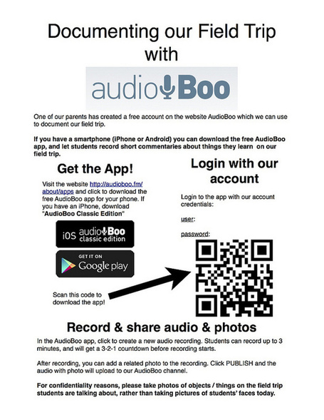 Moving at the Speed of Creativity | Document Field Trip Learning with AudioBoo | E-Learning and Online Teaching | Scoop.it