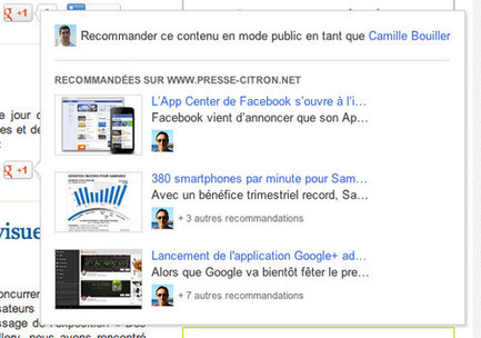 La fonction de recommandation du bouton Google +1 est disponible &agrave; tous | Managing options | Scoop.it