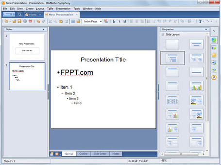 Alternative Powerpoint on Lotus Symphony Presentations  A Freeware Alternative To Powerpoint