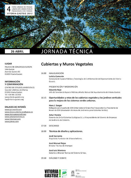 Urbanarbolismo &raquo; Jornadas t&eacute;cnicas de cubiertas vegetales y jardines verticales. Vitoria. | Jardiner&iacute;a Sostenible | Scoop.it
