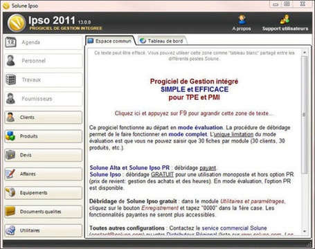 Logiciel gratuit Solune Ipso Vente Fr 2011 Licence gratuite, Gestion Clients ,Produits, documents commerciaux ,Devis, BL, factures, comptabilité | Logiciel Gratuit Licence Gratuite | Scoop.it