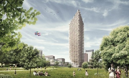 [ Stockholm, Sweden] Wooden Skyscraper / Berg | C.F. M&oslash;ller Architects | The Architecture of the City | Scoop.it