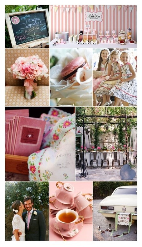 Inspiration Board Pink Shabby Chic Wedding Alice In Weddingland