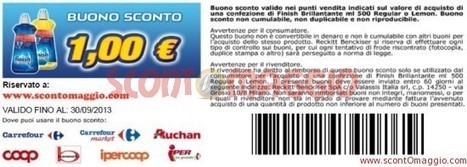 Buoni sconto Finish: 10 coupon da stampare | scontOmaggio