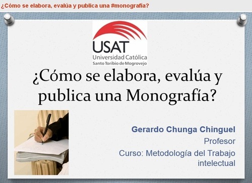 ¿Cómo Se Elabora, Evalúa Y Publica Una #monografia? | Profesionpalabra