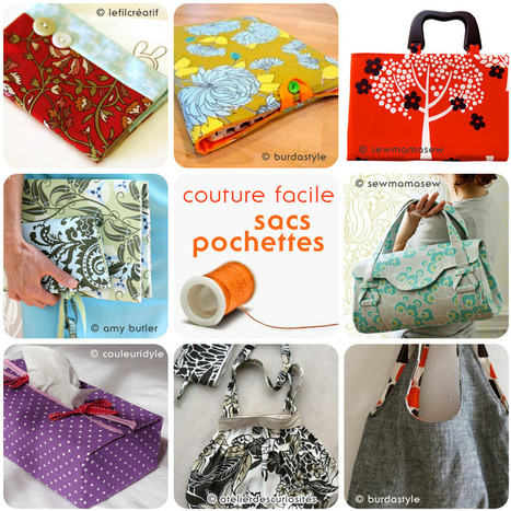 Tutos couture facile : sacs, pochettes et boite Ã  mouchoirs en tissu ...