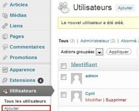 Cr&eacute;er un nouvel utilisateur sous Wordpress | -th&eacute;caires | Espace num&eacute;rique et autoformation | Scoop.it