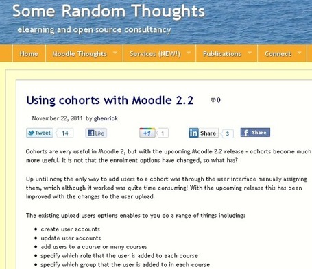 Using cohorts with Moodle 2.2 | MoodleUK | Scoop.it