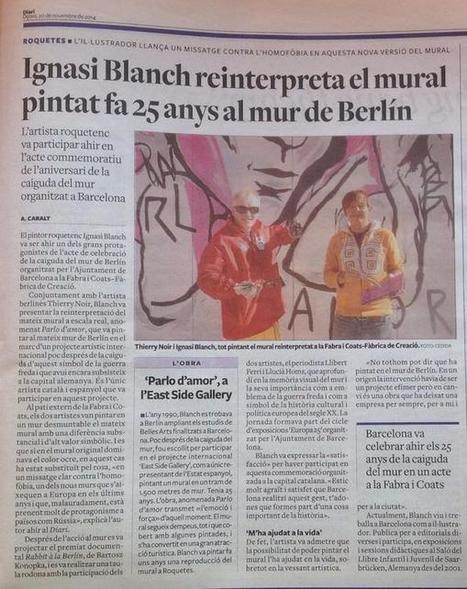 Ignasi Blanch reinterpreta el mural pintat fa 25 anys al mur de Berlí. | Roquetes | Scoop.it