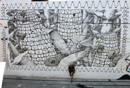 Juxtapoz Magazine - New Liqen Mural in Pueblo, Mexico | Street Art | World of Street & Outdoor Arts | Scoop.it