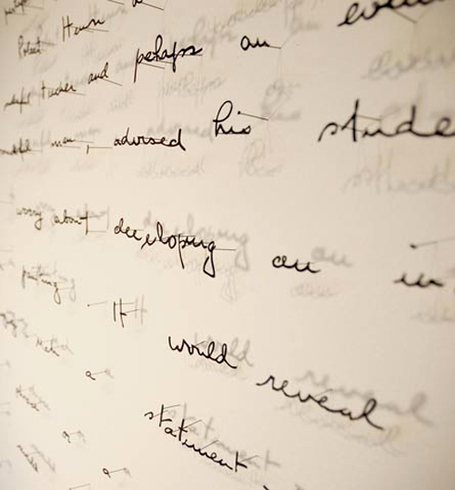 annie vought - paper cut letters suspended by pins | Eat Art Drink Art Shit Art | Scoop.it