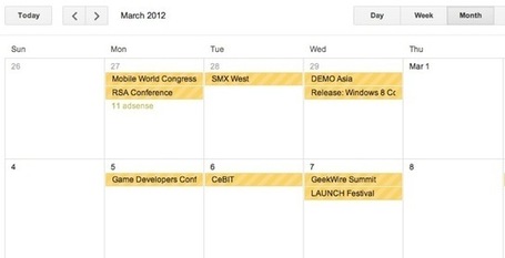 Suscribete a Todos los eventos Tecnol&oacute;gicos del A&ntilde;o, en Google Calendar | El Taller del Aprendiz | Scoop.it