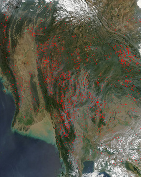 MODIS : Fires in Indochina | Remote Sensing News | Scoop.it