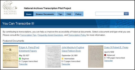 NARAtions &raquo; Introducing the National Archives Transcription Pilot Project! | The Information Professional | Scoop.it