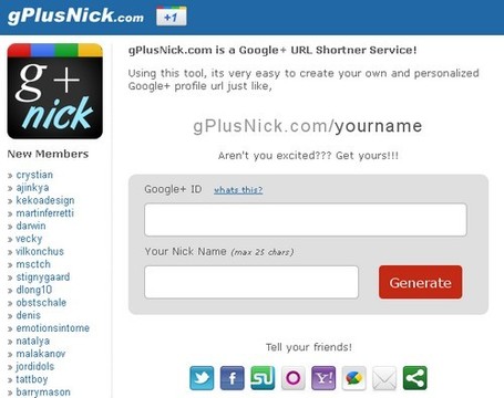 5 sites pour raccourcir l&rsquo;URL d&rsquo;un compte Google+ | Autour du Web | formation 2.0 | Scoop.it