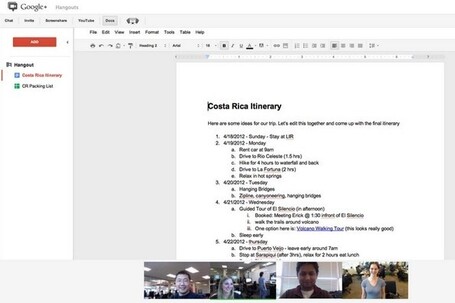Google Docs int&eacute;gr&eacute; par d&eacute;faut dans les Hangouts Google+ | Adopter Google+ | Scoop.it