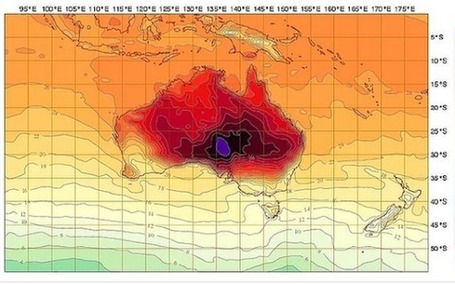Australie : des températures si élevées que la météo voit violet | Nature to Share | Scoop.it