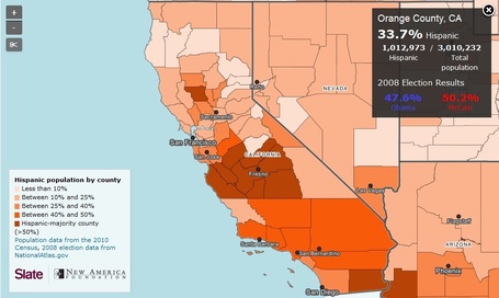 Map of America&rsquo;s Hispanic population | Geograf&iacute;a del mundo | Scoop.it