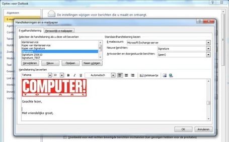 Outlook 2010-handtekening | ICT tips en tricks | Scoop.it