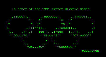 OLYMPICS - ASCII ART | ASCII Art | Scoop.it