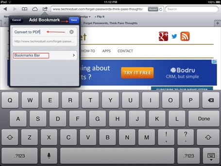 Save Webpages as PDF in Safari on iPad without Third-Party Apps | iPads in Education Daily | Scoop.it