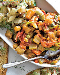 Eggplant Caponata with Golden Raisins Recipe | &Agrave; Catanada na Cozinha Magazine | Scoop.it