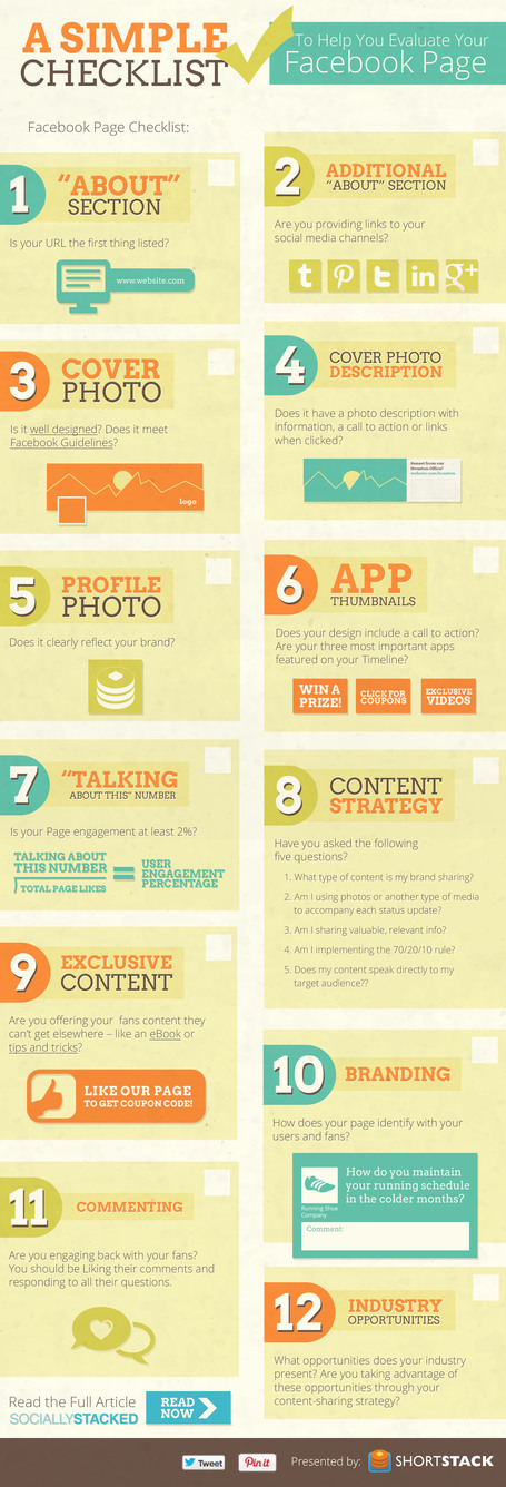 How to Evaluate Your Facebook Page [CHECKLIST] | Socially Stacked | SM | Scoop.it