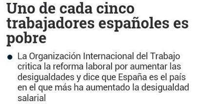 ESPAÑA un PAÍS donde hasta los que TRABAJAN son POBRES de SOLEMNIDAD | La R-Evolución de ARMAK | Scoop.it