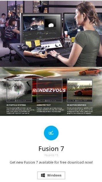 Logiciel professionnel devenu gratuit Blackmagic Fusion 7.5 2014 application Compositing Intégré 2D et 3D et Motion graphics | Logiciel Gratuit Licence Gratuite | Scoop.it