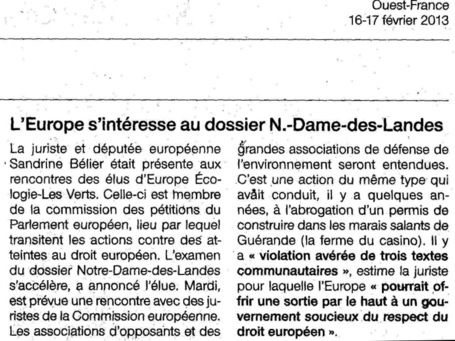 L'Europe s'intéresse au dossier N.Dame-des-Landes | ACIPA | Scoop.it