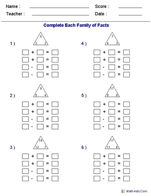 Math Worksheets | Printable Math Worksheets for...