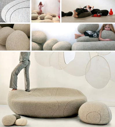 Living Stones: Rock-Shaped Cushions Come in All Sizes | Designs & Ideas on Dornob | Furniture Design | Scoop.it