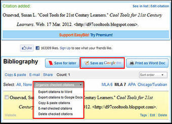 EasyBib: One Click Access to Google Docs & More | iGeneration - 21st Century Education | Scoop.it