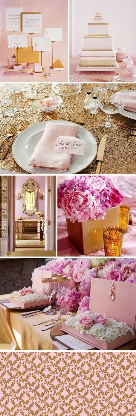 Pink and Gold inspiration from Bridal bar San Diego Wedding Blog