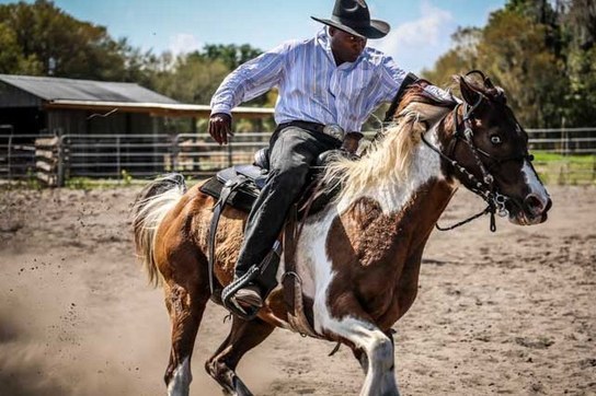 African American cowboy Gus Trent was an inner city kid