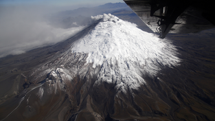 Vistas aéreas del volcán Cotopaxi