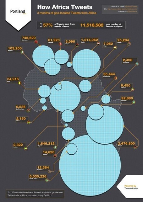 South Africa, Nigeria, Kenya, Egypt and Morocco lead Tweeting in Africa | African Women Leadership | Scoop.it