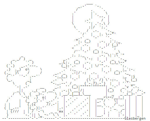 One Line Ascii Art Snow : Ascii art chris christmas santa