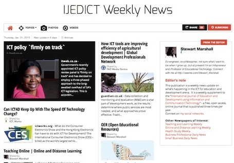 January 31, 2013: IJEDICT Weekly News is out | Studying Teaching and Learning | Scoop.it