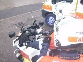 Moto d'intervention rapide de la Protection civile en coordination avec le SAMU de Strasbourg. | M&eacute;decine d'urgence et Technologies de l'Information et de la Communication | Scoop.it