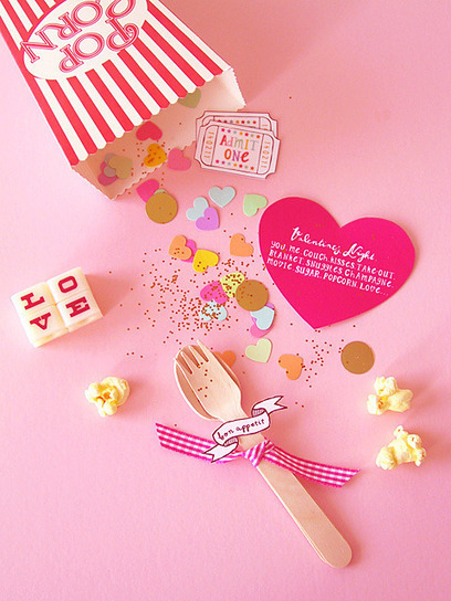 DIY Valentine Popcorn Invitation ( for a cosy night in ) &raquo; Eat Drink Chic | Mes coups de coeur de la semaine | Scoop.it