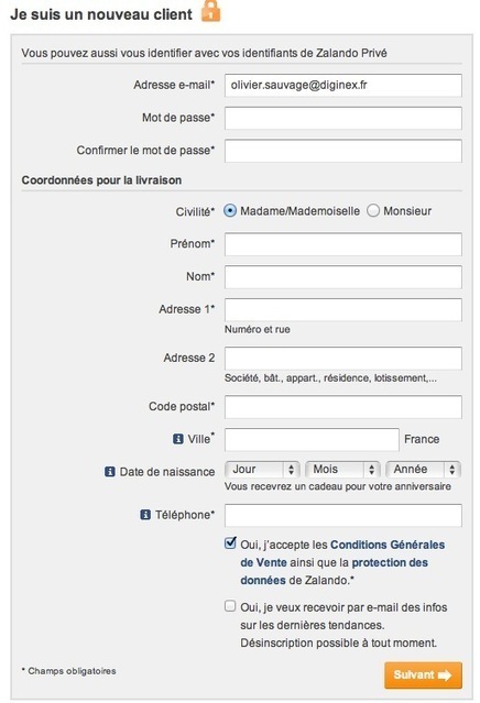ecommerce : D&eacute;jouer les pi&egrave;ges du formulaire de cr&eacute;ation de compte | Ergonomie web, IHM & UX | Scoop.it
