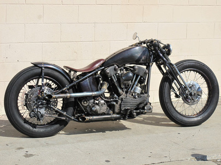 Beckham Knucklehead on David Beckham Rides Custom Classic Harley Knucklehead