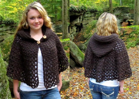 Crochet Hooded Cape Pattern вЂ“ Catalog of Patterns