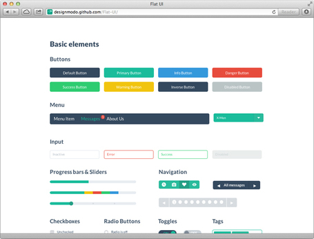 The Free Web User Interface Toolkit: Flat UI | WEBOLUTION! | Scoop.it