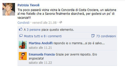 Su Facebook: "La nave passa sotto costa" | Naufragio della Costa Concordia | Scoop.it